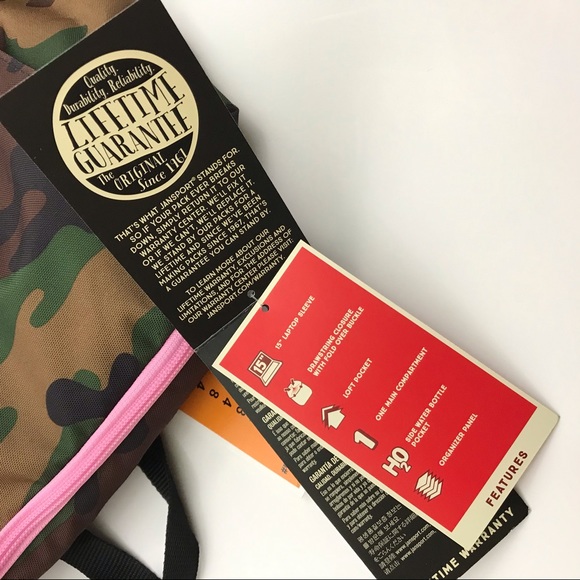 Jansport The Pike Backpack Surplus Camo NWT - Picture 8 of 12